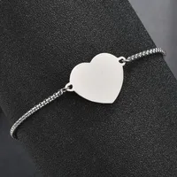 Fashion Heart 304 Stainless Steel 18K Gold Plated No Inlaid Bracelets In Bulk main image 5