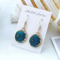 Ocean Blue Ins Wind Moon Cosmic Earrings Nhsd156850 main image 21