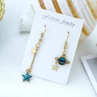 Ocean Blue Ins Wind Moon Cosmic Earrings Nhsd156850 main image 12