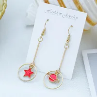 Ocean Blue Ins Wind Moon Cosmic Earrings Nhsd156850 main image 9