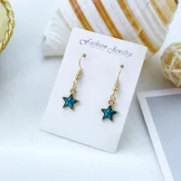 Ocean Blue Ins Wind Moon Cosmic Earrings Nhsd156850 main image 7