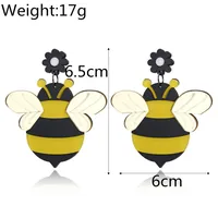 Fashion New High-grade Acrylic Bee Earrings Cartoon Cute Earrings Female main image 2
