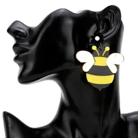 Fashion New High-grade Acrylic Bee Earrings Cartoon Cute Earrings Female main image 5