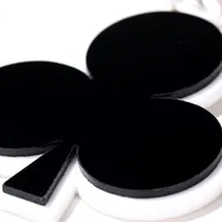Creative New Acrylic Earrings Poker Black Peach Heart Plum Long Earrings Fashion Lucky Earrings Female main image 4