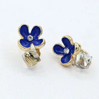 Beautiful Diamond-studded Crystal Flower Earrings Korea Imported High Quality Zircon Earrings main image 2