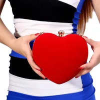 Hot Heart-shaped Handbag Lady Fashion Makeup Bag Evening  Bag Clutch Bag main image 3
