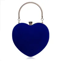 Hot Heart-shaped Handbag Lady Fashion Makeup Bag Evening  Bag Clutch Bag sku image 1