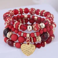 Bohemian Mix And Match Metal Peach Temperament Multilayer Bracelet main image 2