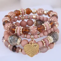 Bohemian Mix And Match Metal Peach Temperament Multilayer Bracelet main image 1