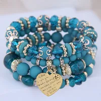 Bohemian Mix And Match Metal Peach Temperament Multilayer Bracelet main image 3