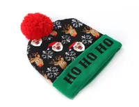 Christmas Decorations Flanged Knitted Ball Cap Led Light Cap Adult Children's Cap sku image 6