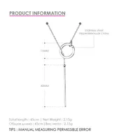Geometric Stainless Steel Plating Necklace sku image 1