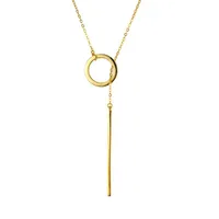 Geometric Stainless Steel Plating Necklace sku image 2