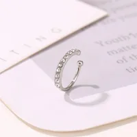 Wholesale Jewelry Lady U Shape Copper Artificial Gemstones Plating Earrings main image 3
