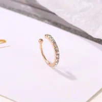 Wholesale Jewelry Lady U Shape Copper Artificial Gemstones Plating Earrings main image 4