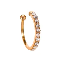 Wholesale Jewelry Lady U Shape Copper Artificial Gemstones Plating Earrings main image 5