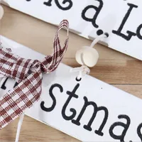New Christmas Wooden Christmas Tree Christmas Door Hanging Decoration Wind Chime Letter Card Pendant Christmas Bell Hanging main image 3