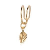 Wholesale Jewelry Vintage Style Leaf Alloy No Inlaid Plating Earrings sku image 2