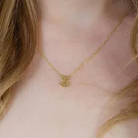 Simple Hollow Little Bee Pendant Necklace Environmental Protection Gold Plated Silver Female Clavicle Chain Wholesale main image 5