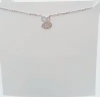 Simple Hollow Little Bee Pendant Necklace Environmental Protection Gold Plated Silver Female Clavicle Chain Wholesale sku image 1