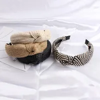 Hand-woven Raffia Holiday Hair Hoop 2019 Spring And Summer New Hair Hoop main image 2