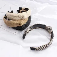 Hand-woven Raffia Holiday Hair Hoop 2019 Spring And Summer New Hair Hoop main image 3