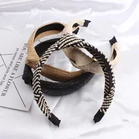 Hand-woven Raffia Holiday Hair Hoop 2019 Spring And Summer New Hair Hoop main image 4