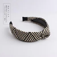Hand-woven Raffia Holiday Hair Hoop 2019 Spring And Summer New Hair Hoop sku image 1