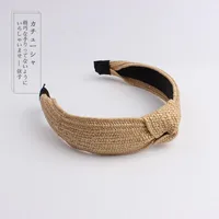 Hand-woven Raffia Holiday Hair Hoop 2019 Spring And Summer New Hair Hoop sku image 4