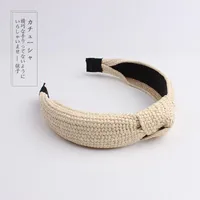 Hand-woven Raffia Holiday Hair Hoop 2019 Spring And Summer New Hair Hoop sku image 2