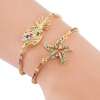 Bracelet Fashion Bracelet Copper Inlaid Color Zircon Pulling Bracelet Girlfriend Bracelet main image 1