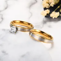 Couple-style Rhinestone Stainless Steel Rings Tp190418118098 main image 4