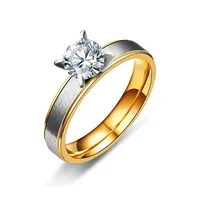 Couple-style Rhinestone Stainless Steel Rings Tp190418118098 sku image 17