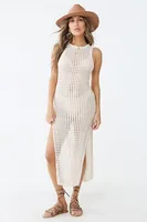 Women's Casual Fashion Round Neck Rib-knit Hollow Out Sleeveless Solid Color main image 2