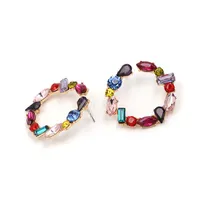 Womens Geometric Rhinestone Alloy Earrings Jj190429119706 main image 1