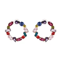Womens Geometric Rhinestone Alloy Earrings Jj190429119706 main image 4