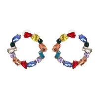 Womens Geometric Rhinestone Alloy Earrings Jj190429119706 main image 6