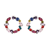 Womens Geometric Rhinestone Alloy Earrings Jj190429119706 main image 7