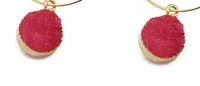 Womens Round Plastic  Resin Imitation Natural Stone Round  Earrings Go190430120011 main image 11