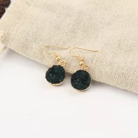 Womens Round Plastic  Resin Imitation Natural Stone Round  Earrings Go190430120011 main image 13