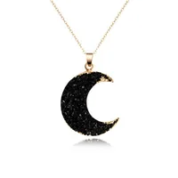 Womens Moon Sexual Simplicity Imitation Of Natural Stone Moon Necklaces Go190430120020 main image 3
