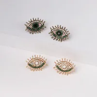 Fashion Womens Color Beads Eye Design Earrings Nhjj121637 main image 2