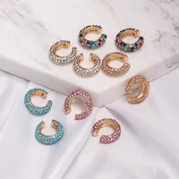 Fashion Geometric Diamond Alloy Artificial Gemstones Earrings Ear Studs main image 3
