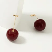 Womens Cherry Sweet And Cute Resin Earrings Nhnz122016 main image 3