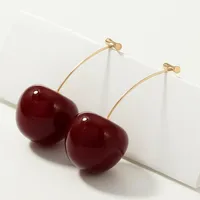 Womens Cherry Sweet And Cute Resin Earrings Nhnz122016 main image 4