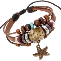 Fashionable Versatile Beaded Leather Bracelets &amp; Bangles Nhpk124869 main image 1