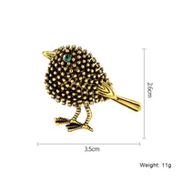 Womens Animal Plating  Sparrow Alloy Brooches Dr190505120175 main image 3