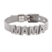 Unisex Letters Numbers Adjustable Mesh Strap Titanium Steel Bracelets &amp; Bangles Yl190506120497 main image 2