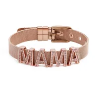 Unisex Letters Numbers Adjustable Mesh Strap Titanium Steel Bracelets &amp; Bangles Yl190506120497 main image 4