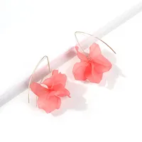 Womens Flower Plating Alloy  Resin Earrings Nhmd120755 main image 3